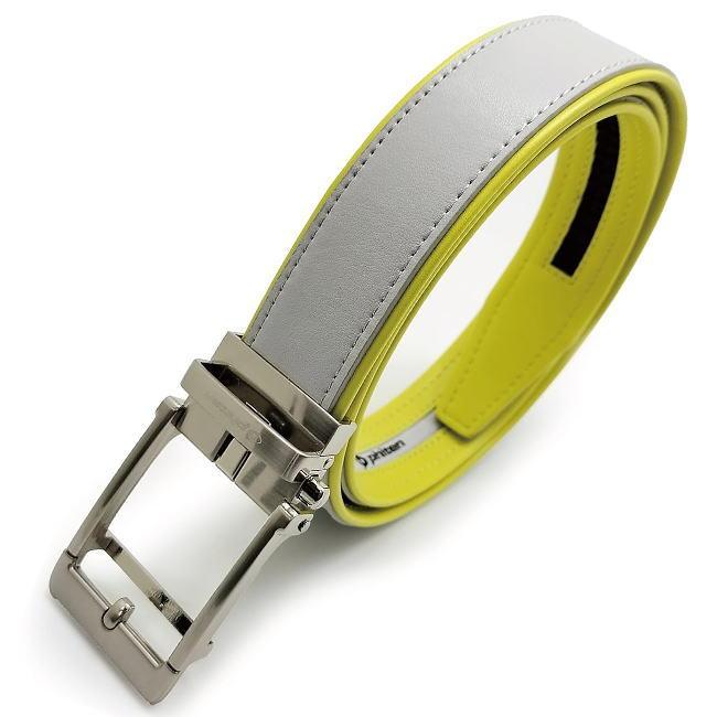 ベルト メンズ ゴルフ ファイテン 30 phiten アクアチタン含浸 スムース グレー×イエロー | Phiten | 01