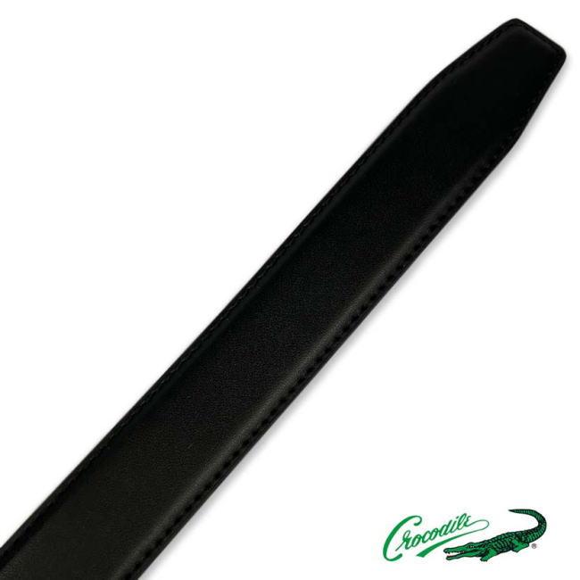 ベルト メンズ 穴なし ロング クロコダイル フィットバックル 5cm035 本革 ブラック | Crocodile | 03