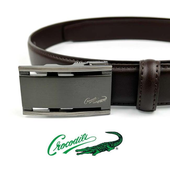 ベルト メンズ 穴なし ロング クロコダイル フィットバックル 5cm035 本革 ブラック | Crocodile | 06