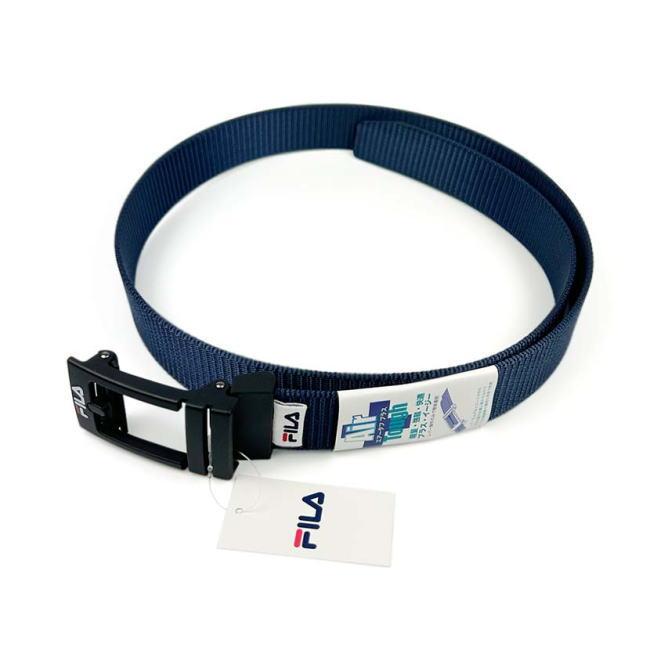 ベルト メンズ 穴なし 穴レス フィラ エアタフ スマートロック  ナイロン 軽量 024 ブラック | FILA | 02
