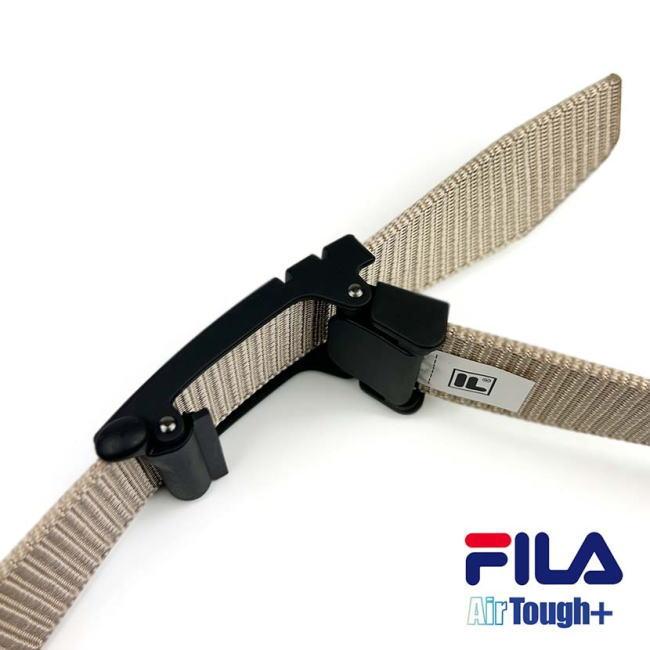 ベルト メンズ 穴なし 穴レス フィラ エアタフ スマートロック  ナイロン 軽量 024 ブラック | FILA | 03