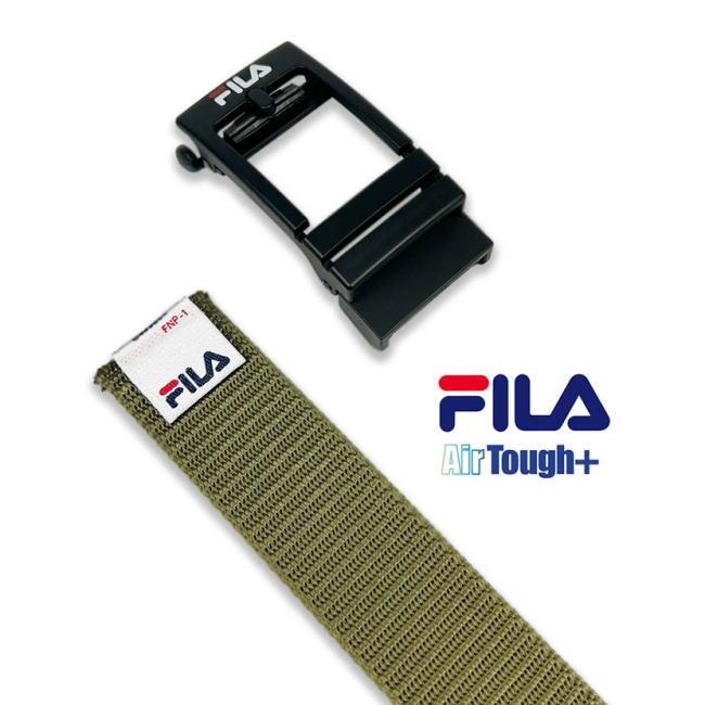 ベルト メンズ 穴なし 穴レス フィラ エアタフ スマートロック  ナイロン 軽量 024 ブラック | FILA | 04