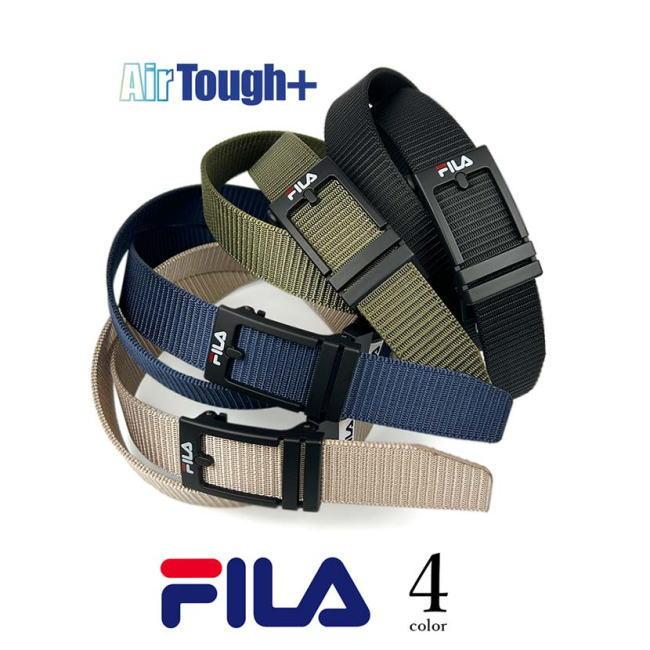 ベルト メンズ 穴なし 穴レス フィラ エアタフ スマートロック  ナイロン 軽量 024 ブラック | FILA | 05