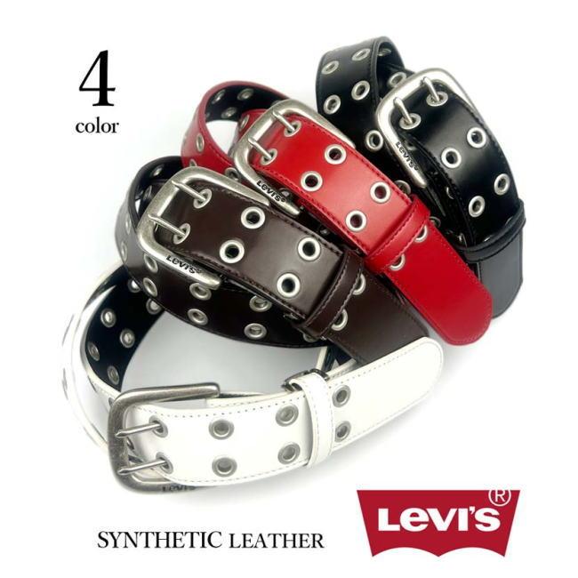 ブラック リーバイス 6911 ダブルピン ベルト 合皮 幅4 メンズ レディース | Levi's | 04