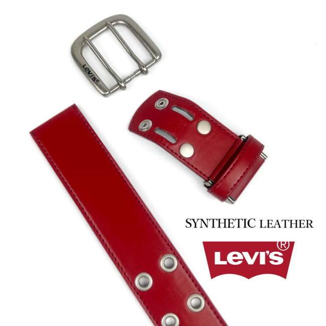 レッド リーバイス 6911 ダブルピン ベルト 合皮 幅4 メンズ レディース | Levi's | 03