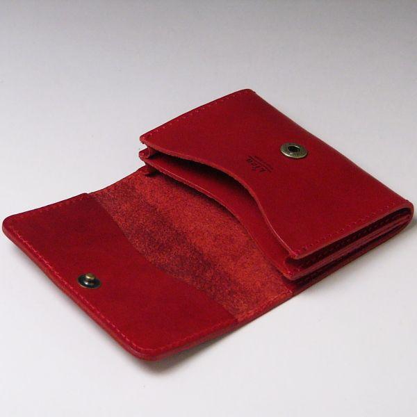 栃木レザー 本革 名刺入れ カードケース 730 フラップ レッド 日本製 新品 本物 ヌメ革フルベジタブルタンニングレザー |  | 01