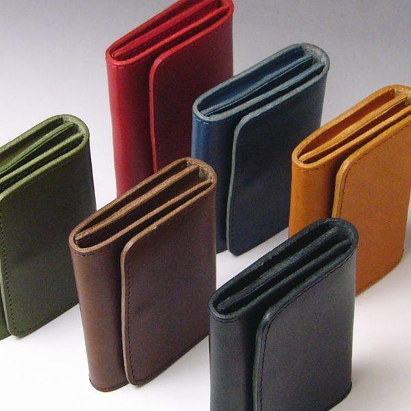 栃木レザー 本革 名刺入れ カードケース 730 フラップ レッド 日本製 新品 本物 ヌメ革フルベジタブルタンニングレザー |  | 03