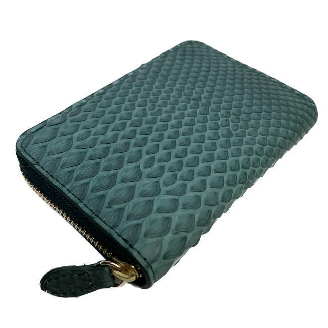 グリーン パイソン 本物 ヘビ革 ラウンド コインケース 小銭入 8822 |  | 02