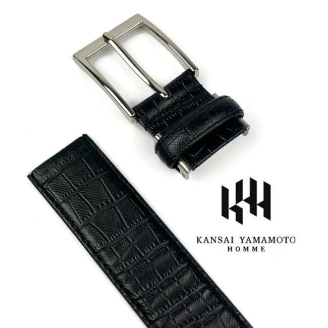 ベルト メンズ 牛革 bp019 ブラック KANSAI ヤマモト カンサイ クロコダイル型押し | kansai yamamoto | 02