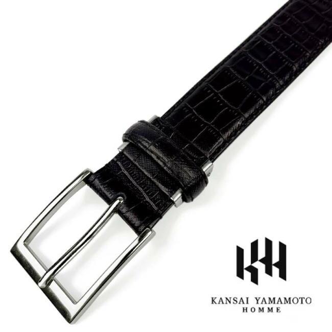 ベルト メンズ 牛革 bp019 ブラック KANSAI ヤマモト カンサイ クロコダイル型押し | kansai yamamoto | 04