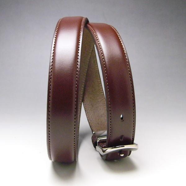 姫路レザー 本革 日本製 ビジネス ベルト 30mm 52 チョコブラウン 新品 メンズ レディース |  | 03
