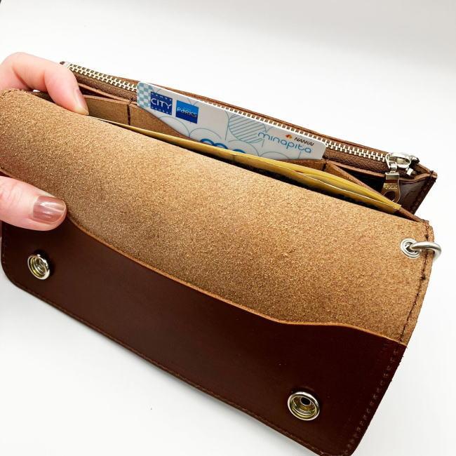 財布 長財布 メンズ 本革 牛革 栃木レザー 日本製 HA227 トラッカーウォレット ダークブラウン |  | 05