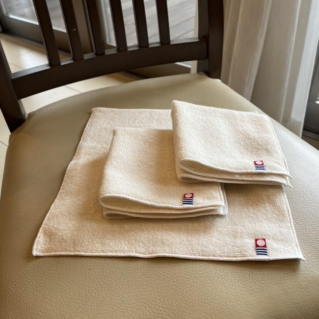 3枚 今治 タオル 今治産 ハンカチ 7263 生成り ナチュラル 25×25 人、環境に優しい | 今治タオル | 01