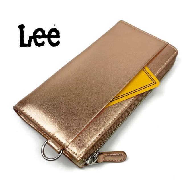 Lee（リー） シルバー リアルレザー メダルカラー L字ファスナー 長