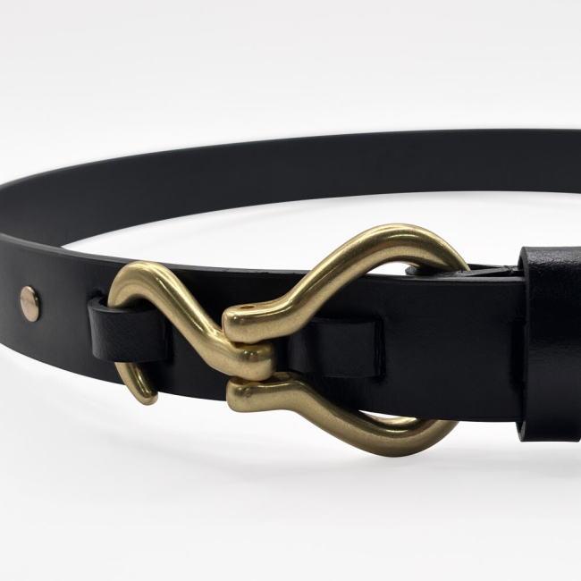 ブラウン Lee リー 牛革 30mm フックバックル ベルト 0604 メンズ レディース | Lee | 02