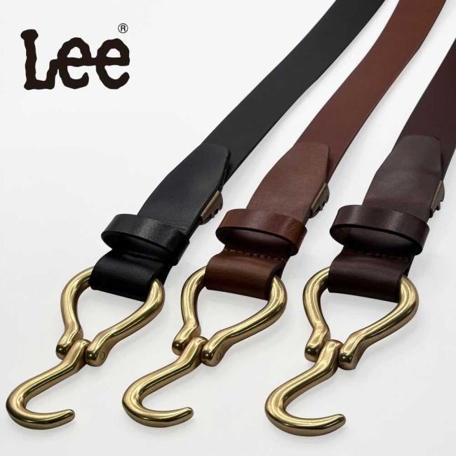 ブラウン Lee リー 牛革 30mm フックバックル ベルト 0604 メンズ レディース | Lee | 05