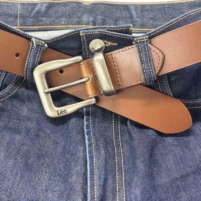 ブラウン Lee リー 牛革 40mm メタルループ ベルト 0605 メンズ レディース | Lee | 01