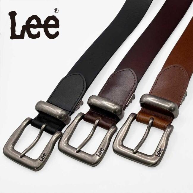 ダークブラウン Lee リー 牛革 40mm メタルループ ベルト 0605 メンズ レディース | Lee | 05