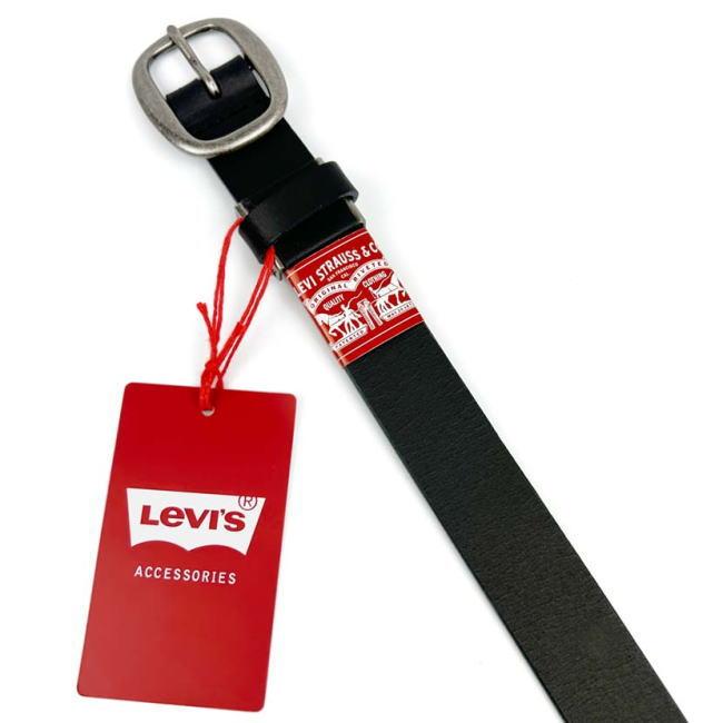 ベルト メンズ レディース 本革 牛革 リーバイス リアルレザー 6993 タイト ナロー 幅2.5 ブラック | Levi's | 01