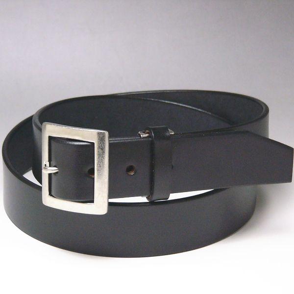 ベルト 栃木レザー 40mm　メンズ　ヌメ革 ロングサイズ 120cm ブラック 黒 ギャリソンスクエアバックル 新品本物 べると ぬめ革 |  | 02