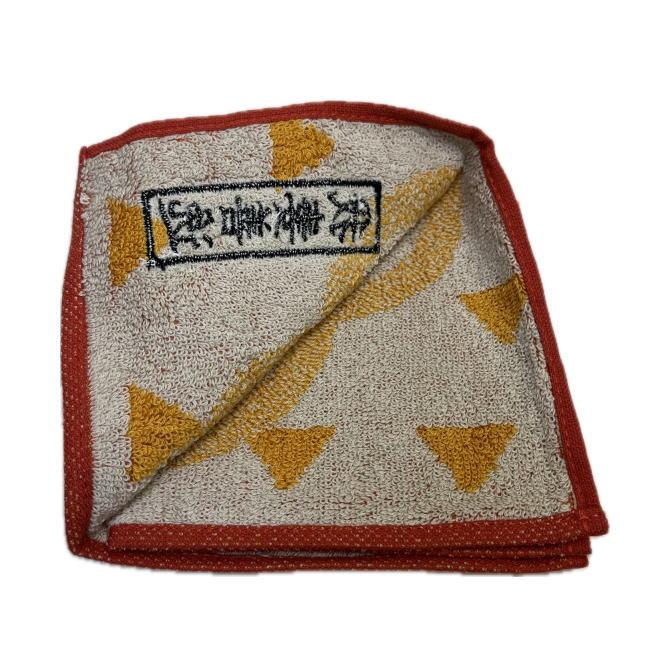 2枚 鬼滅の刃 我妻善逸 ミニタオル ハンカチ ハンドタオル 綿100％ 抗菌防臭加工 鍔 つば モチーフ 日輪 刀 | BANDAI | 01