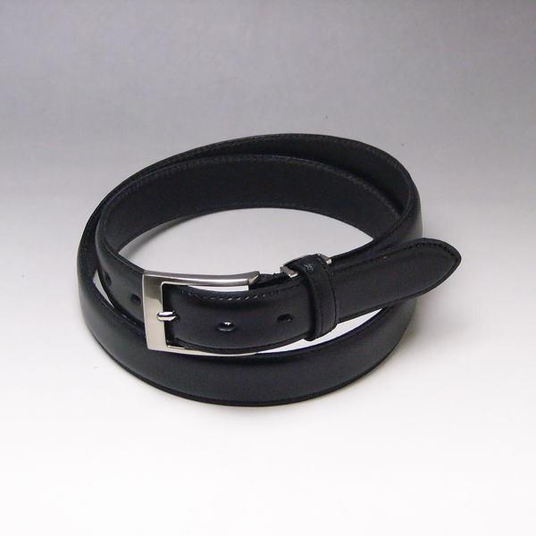ベルト メンズ 本革 3cm 栃木レザー ビジネスヌメ革 牛革 幅 30mm 3センチ  06 ブラック ピンバックル 黒 新品 |  | 01
