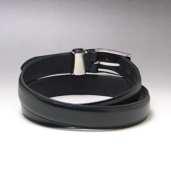 ベルト メンズ 本革 3cm 栃木レザー ビジネスヌメ革 牛革 幅 30mm 3センチ  06 ブラック ピンバックル 黒 新品 |  | 02