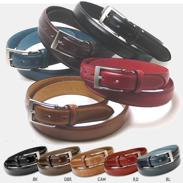 ベルト メンズ 本革 3cm 栃木レザー ビジネス 幅30mm 06 キャメル ピンバックル 新品本物 牛革  ヌメ革 |  | 02