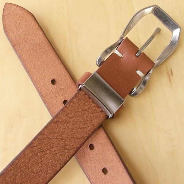栃木レザー ベルト メンズ 本革 ヌメ革 35mm 09 キャメル　薄茶　ライトブラウンおしゃれなデザインバックル  新品 牛革 |  | 01