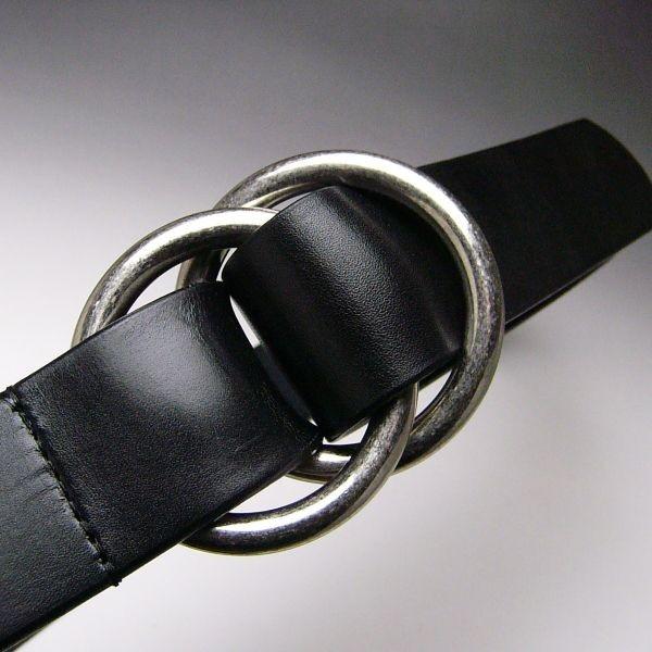 ベルト 栃木レザー 40mm メンズ 本革 ダブルリング バックル 幅40mm