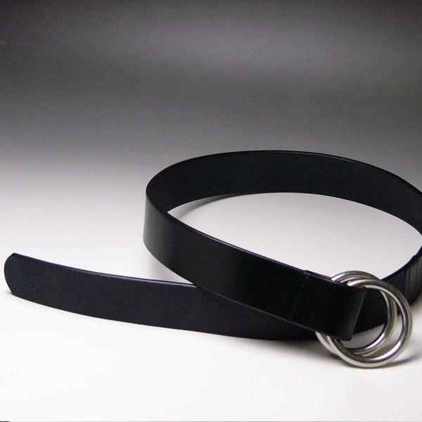 ベルト 栃木レザー 40mm　メンズ　ヌメ革 ダブルリングバックル 40mm ブラック 黒 新品本物 べると ぬめ革 |  | 02