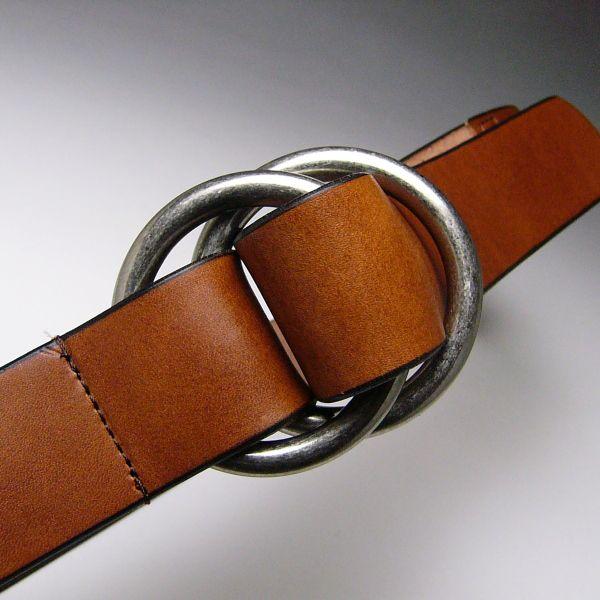 ベルト 栃木レザー 40mm　メンズ　ヌメ革 ダブルリングバックル 40mm チョコブラウン　茶色 新品本物 べると ぬめ革 |  | 01
