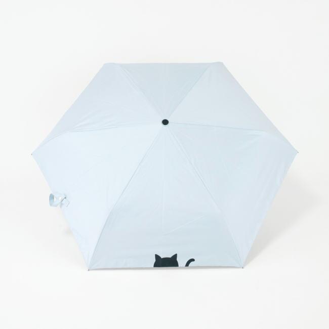 ベージュ 遮光＆遮熱 黒コーティング 174 晴雨兼用傘 50cm楽ミニ『傘と猫 mini』 |  | 03