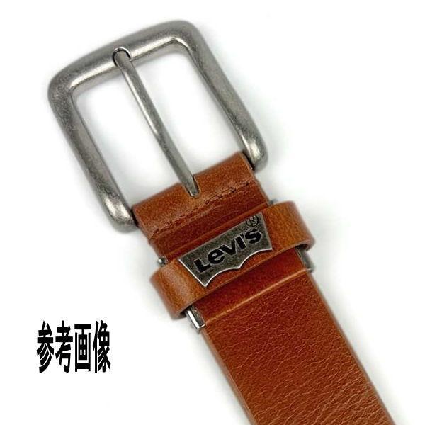 薄茶 リーバイス 9020 ロゴプレートデザイン本革ベルト 幅3.5cm ライトブラウン 本革 新品 | Levi's | 02