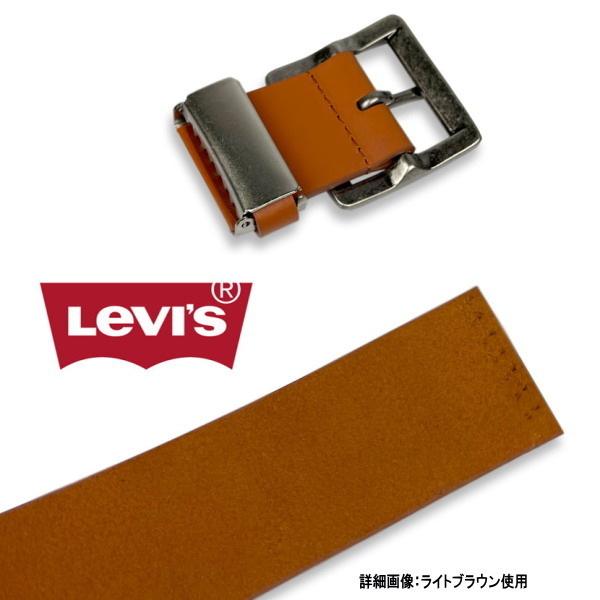 メンズ ベルト Levi's リーバイス 本革 40ミリ ギャリソンバックル6023 新品 ダークブラウン ワイドベルト 幅広 | Levi's | 06
