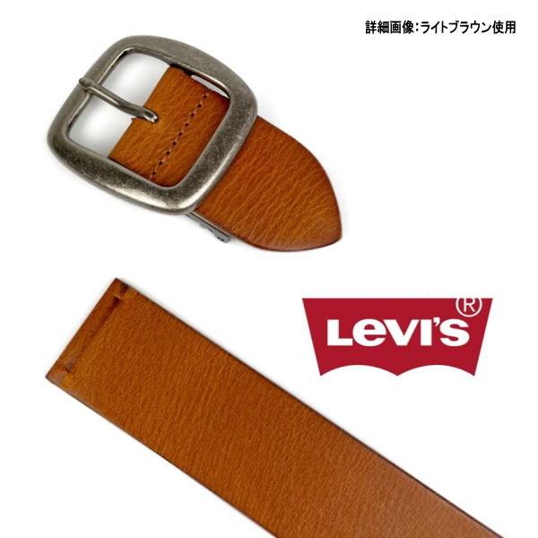 6469 LEVI'S リーバイス 牛革 ベルト 40ミリギャリソンバックル ダークブラウン（チョコ）こげ茶 | Levi's | 01
