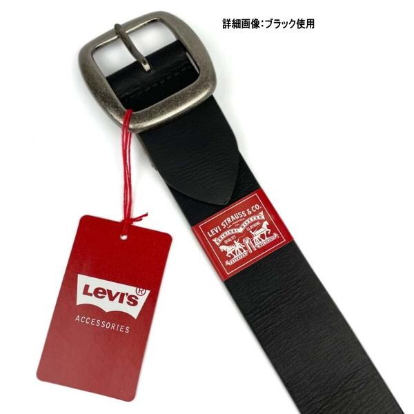 6469 LEVI'S リーバイス 牛革 ベルト 40ミリギャリソンバックル ダークブラウン（チョコ）こげ茶 | Levi's | 05