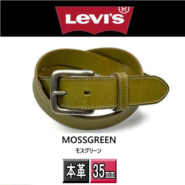メンズ ベルトLivi's リーバイス 本革 35ミリ ステッチデザイン 6604 新品 モスグリーン 35mm | Levi's