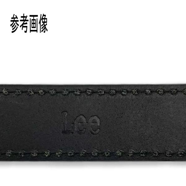 Lee（リー） 黒 本革 ベルト 0120574 ステッチデザイン D型バックル