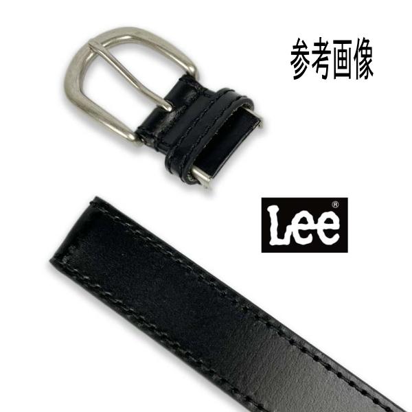 Lee（リー） 黒 本革 ベルト 0120574 ステッチデザイン D型バックル