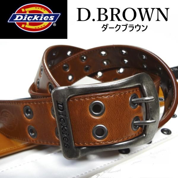 126DBR ディッキーズ ベルト ダブルピン Dickies  焦げ茶 ダークブラウン | Dickies