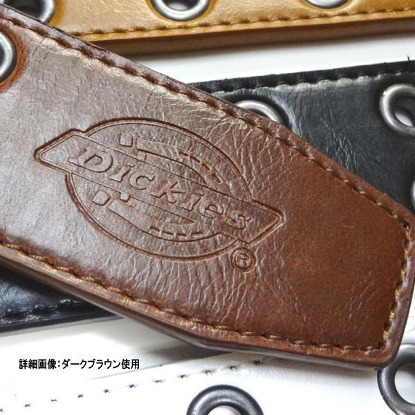 126DBR ディッキーズ ベルト ダブルピン Dickies  焦げ茶 ダークブラウン | Dickies | 02