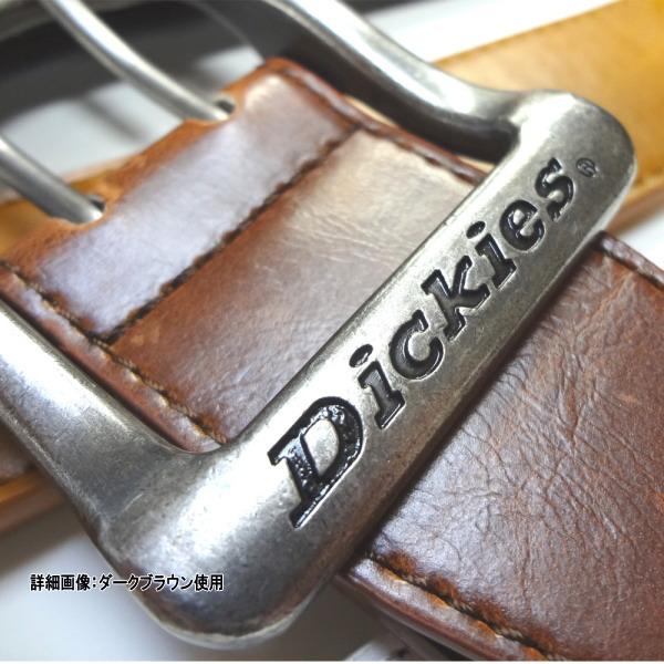 126DBR ディッキーズ ベルト ダブルピン Dickies  焦げ茶 ダークブラウン | Dickies | 03