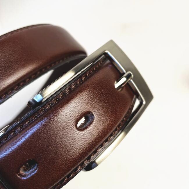 ブラウン 濃茶 栃木レザー ベルト 06 本革日本製 ビジネス カジュアル |  | 01