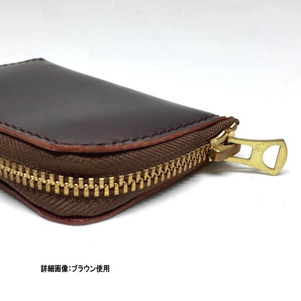 ミニ財布 コードバン×栃木レザー 黒 712 新品 コンパクト 財布 ミニウォレット 日本製 コードバン×栃木レザー 黒 712BK 新品