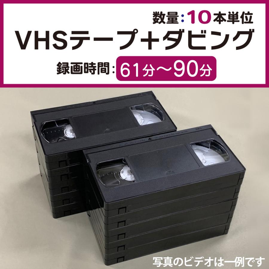 VHSダビング 録画時間61分〜90分 [10本単位] VHSビデオテープ＋コピー