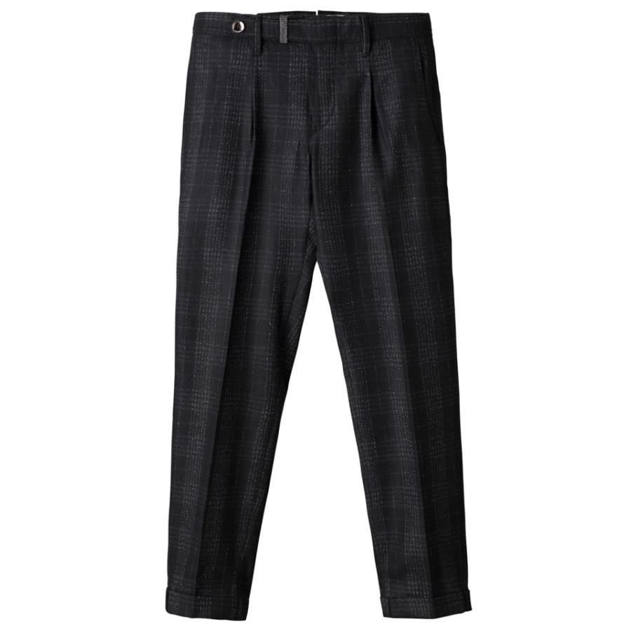 美品 ジーティーアー G.T.A 2プリーツ クロップド ウール スラックス