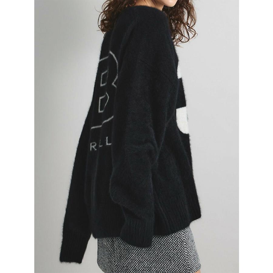 ブリル BRILL レディース インターシャロゴニット プルオーバー