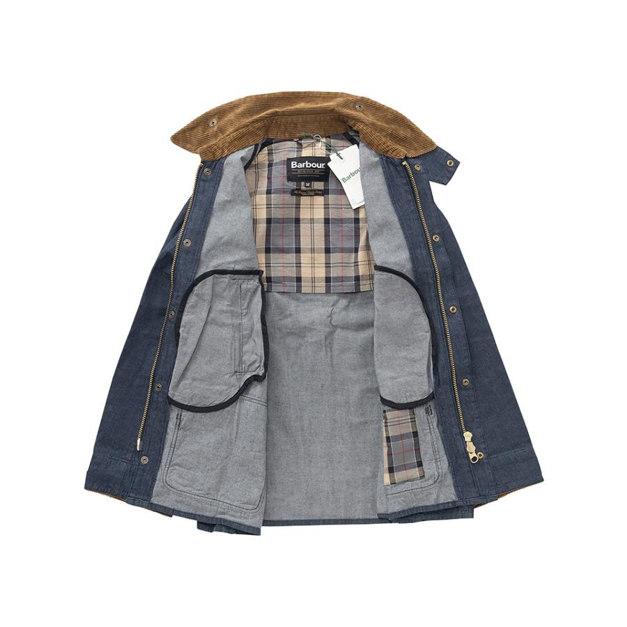 Barbour (バブアー) メンズ OVERSIZE(OS) BEDALE DENIM CASUAL JACKET ビデイル デニム ジャケット MCA1104の画像
