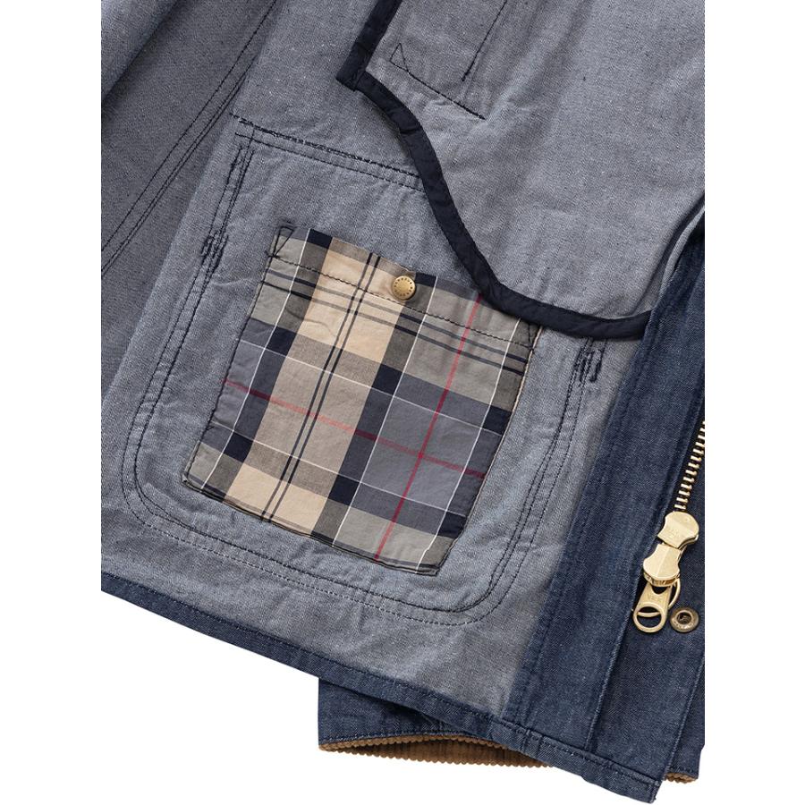 Barbour (バブアー) メンズ OVERSIZE(OS) BEDALE DENIM CASUAL JACKET ビデイル デニム ジャケット MCA1104の画像